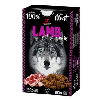 ALPHA SPIRIT NATURAL DOG skanėstai šunims su ėriena 80g (6)