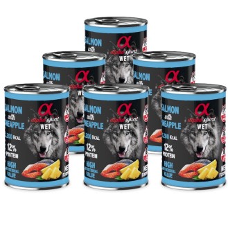 ALPHA SPIRIT WET konservas su lašiša ir ananasais 400g 6vnt