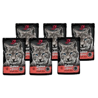 ALPHA SPIRIT WET putėsiai katėms su lašiša 85g 6vnt