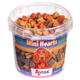 ANTOS Mini Hearts su vištiena jautiena, ėriena ir lašiša 200g (geriausia iki 2024.07.28)