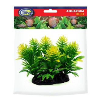 AQUA NOVA plastikinis augalas žalia/gelsva 13cm