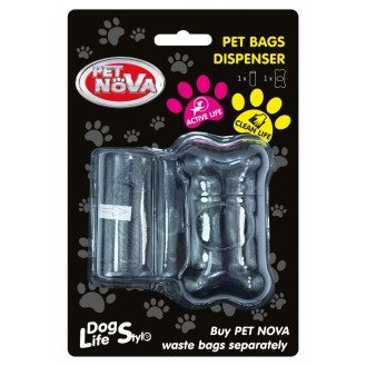 PET NOVA higieniniai maišeliai su juodu dėklu