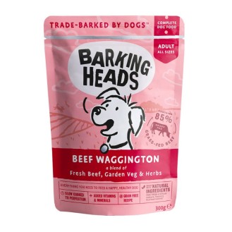 BARKING HEADS Beef Waggington konservai šunims su jautiena 300g 10vnt