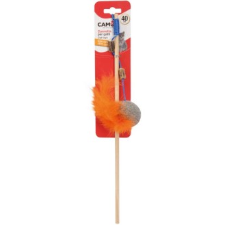 CAMON lazdelė su kamuoliuku ir plunksna ir katžole 40cm CAMON lazdelė su kamuoliuku ir plunksna ir katžole 40cm