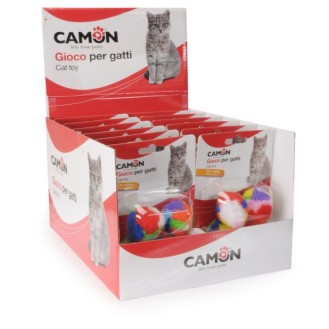 CAMON katėms 4 minkšti spalvoti kamuoliukai su katžole 3.5cm CAMON katėms 4 minkšti spalvoti kamuoliukai su katžole 3.5cm