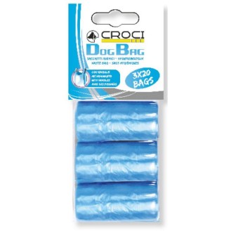 CROCI Bags mėlyni maišeliai su rankenomis 3x20vnt.