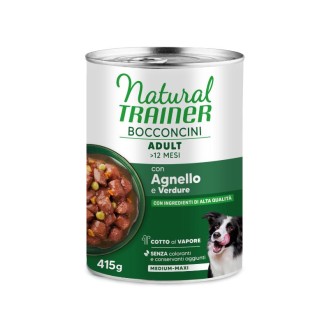 NATURAL TRAINER Dog Bocconcini konservas MM šunims su ėriena 415g (12)