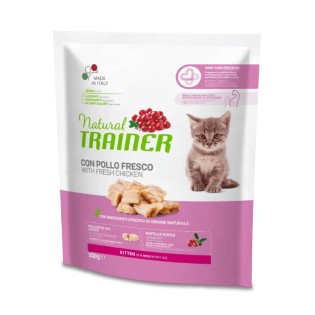 NATURAL TRAINER Cat Kitten Chicken kačiukams su vištiena 0.3kg