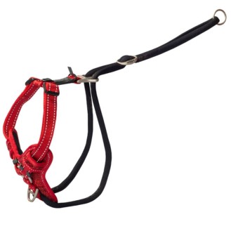 ROGZ Stop Pull Harness raudonos petnešos 32-52cm