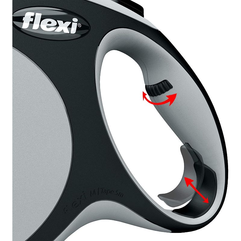 FLEXI Comfort Tape baltas/rožinis pavadėlis L-5m iki 60kg