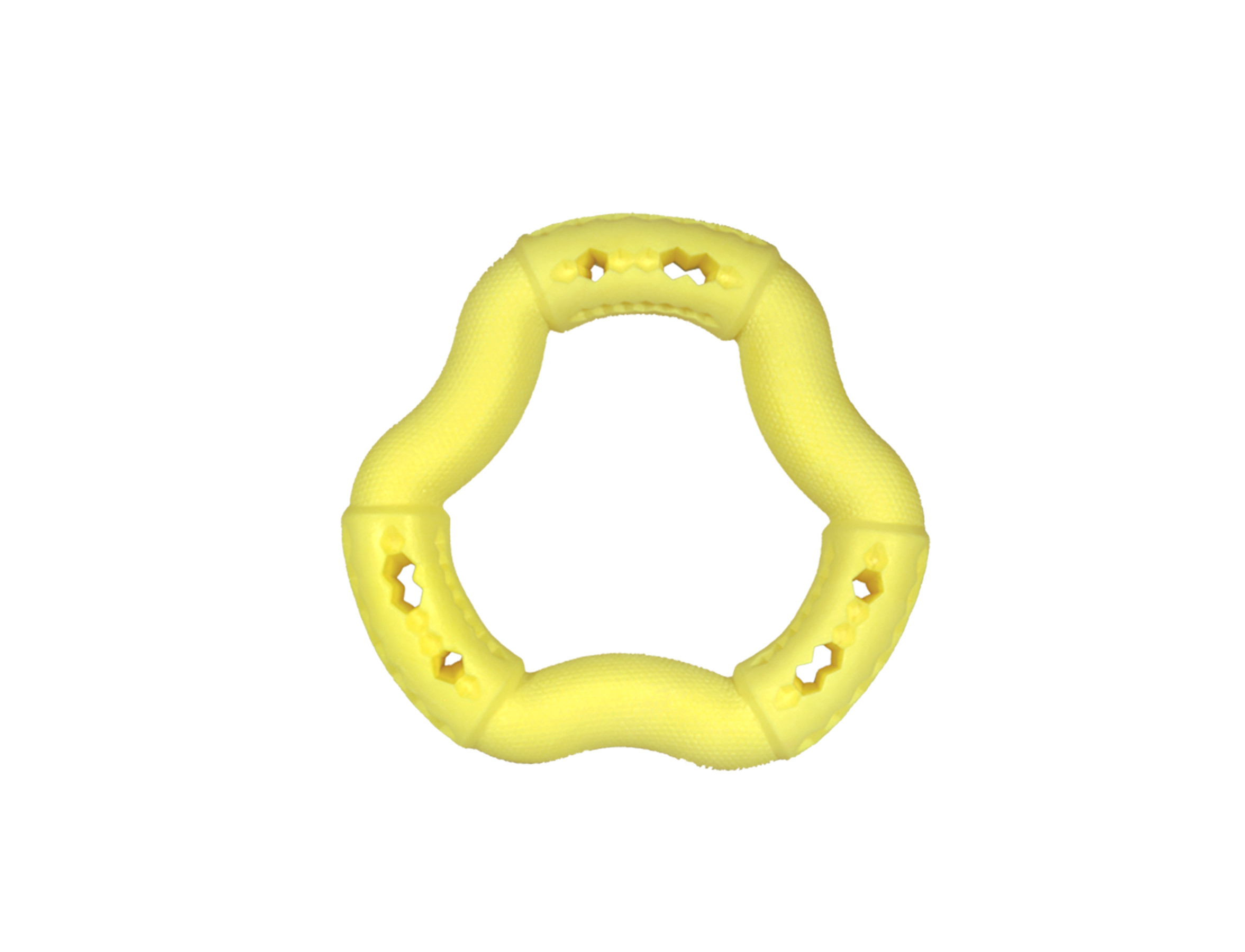 VDG TPR Vanilla Ring geltonas žaislas šuniui 12cm (3)