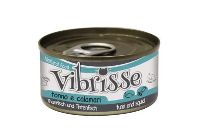 VIBRISSE konservai katėm su tunu ir kalmarais 70g (24)
