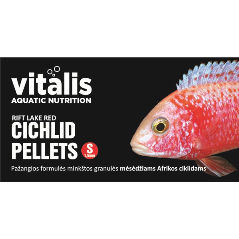 VITALIS Rift Lake Cichlid Pellets - Red (S) 1.5mm 200g
