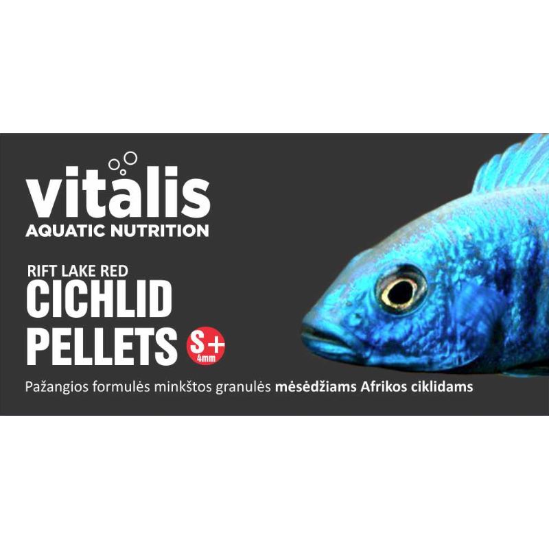 VITALIS Cichlid Carnivore Pellets 4mm 200g (BALTA ETIKETĖ)