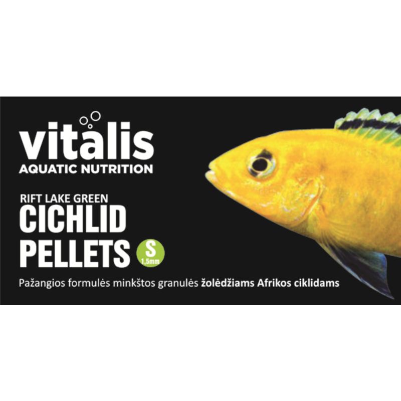 -20% VITALIS Cichlid Herbivore Pellets 1.5mm 200g (INDELYJE)