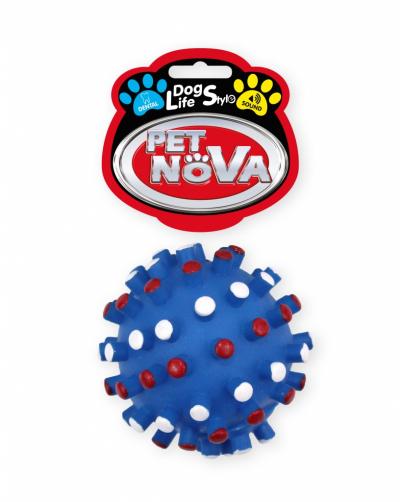 PETNOVA žaislas cypiantis spygliuotas kamuolys 8.5cm