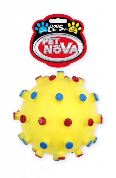 PETNOVA žaislas cypiantis spygliuotas kamuolys 12cm